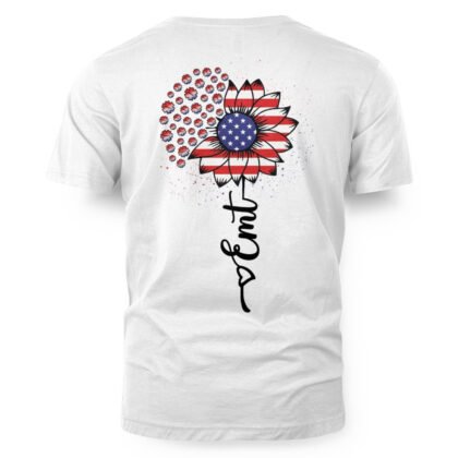 USA Flag Flower EMT Apparel – Patriotic T-Shirt